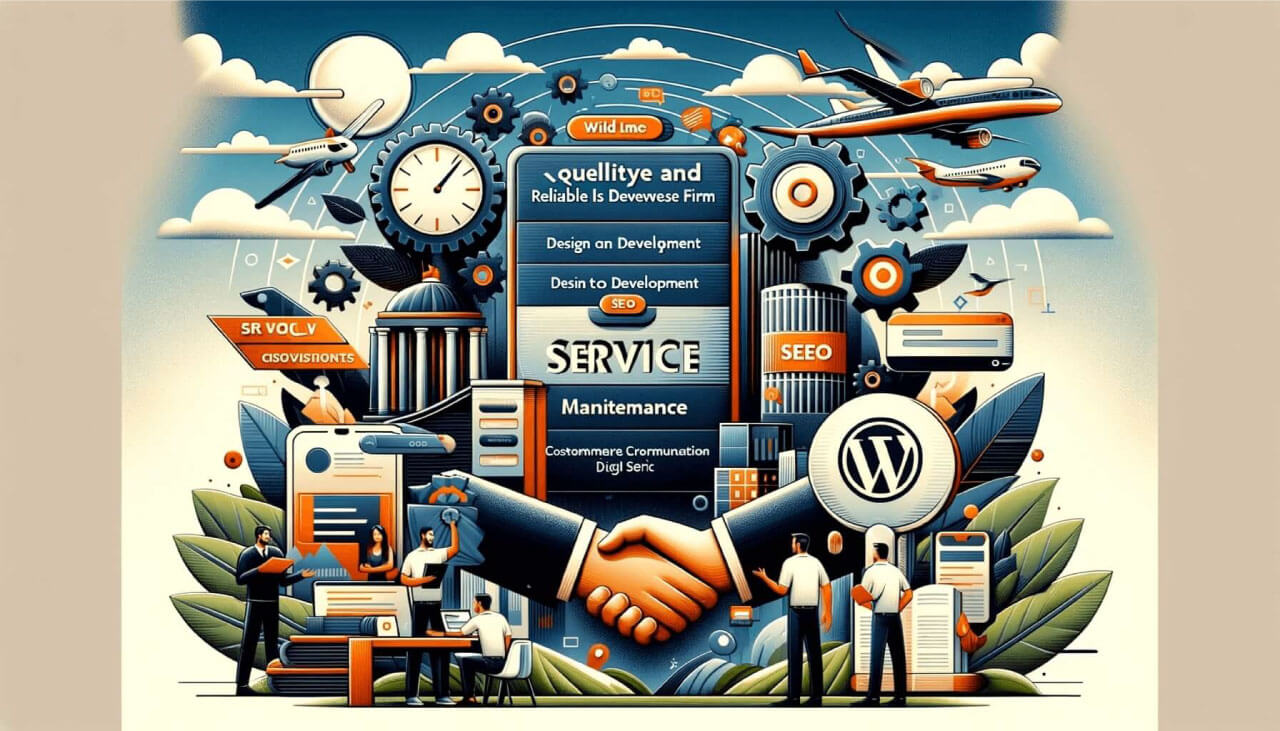 WordPress site yapan firmaların önemini vurgulayan geniş formatlı görsel, kapsamlı hizmetler, teknik uzmanlık ve müşteri odaklı yaklaşımları gösteriyor, işletmelerin dijital başarısında kritik rol oynar.